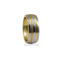 SİMLİ BEYAZ KUMLU  ÇİZGİ DETAYLI ALYANS